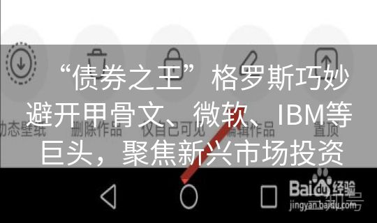 “债券之王”格罗斯巧妙避开甲骨文、微软、IBM等巨头,聚焦新兴市场投资 “债券之王”格罗斯巧妙避开甲骨文、微软、IBM等巨头,聚焦新兴市场投资