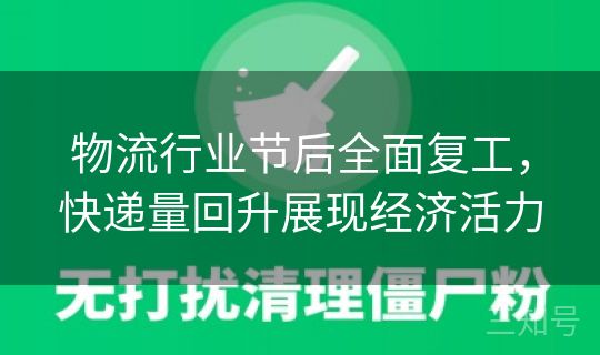 物流行业节后全面复工,快递量回升展现经济活力 物流行业节后全面复工,快递量回升展现经济活力