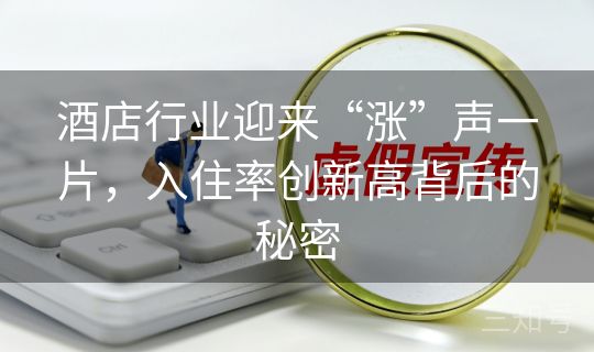 酒店行业迎来“涨”声一片，入住率创新高背后的秘密