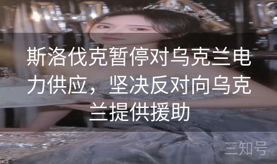 斯洛伐克暂停对乌克兰电力供应，坚决反对向乌克兰提供援助