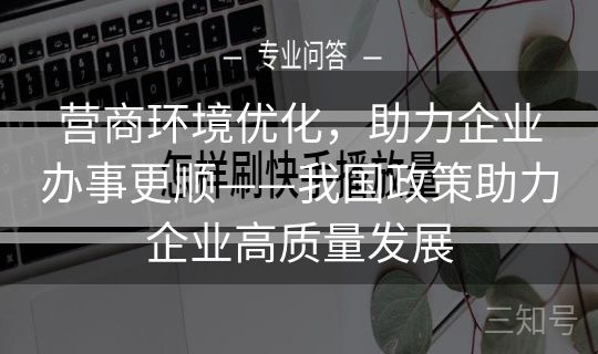 营商环境优化,助力企业办事更顺——我国政策助力企业高质量发展 营商环境优化,助力企业办事更顺——我国政策助力企业高质量发展