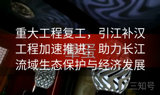重大工程复工，引江补汉工程加速推进：助力长江流域生态保护与经济发展