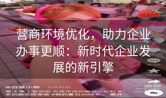 营商环境优化，助力企业办事更顺：新时代企业发展的新引擎