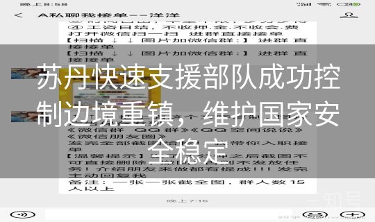 苏丹快速支援部队成功控制边境重镇，维护国家安全稳定