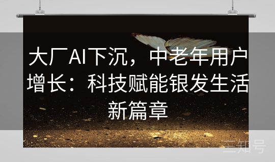 大厂AI下沉，中老年用户增长：科技赋能银发生活新篇章