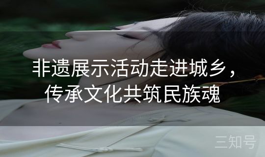 非遗展示活动走进城乡，传承文化共筑民族魂