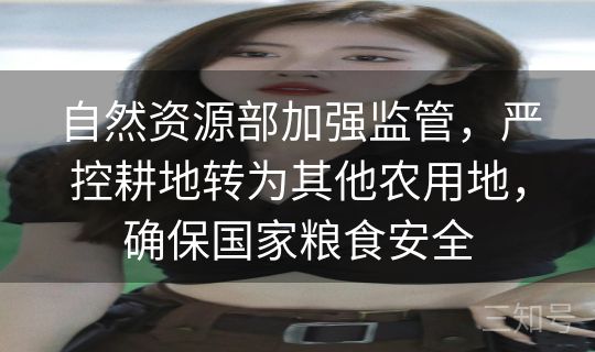 自然资源部加强监管,严控耕地转为其他农用地,确保国家粮食安全 自然资源部加强监管,严控耕地转为其他农用地,确保国家粮食安全