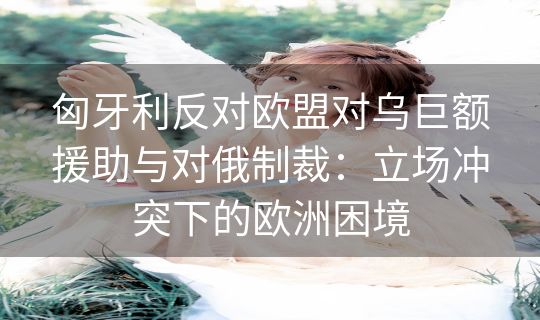 匈牙利反对欧盟对乌巨额援助与对俄制裁：立场冲突下的欧洲困境