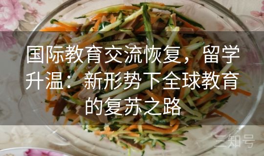 国际教育交流恢复，留学升温：新形势下全球教育的复苏之路