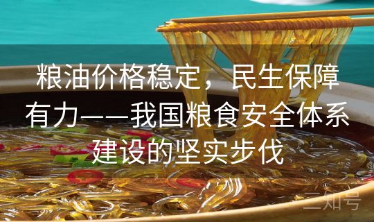 粮油价格稳定，民生保障有力——我国粮食安全体系建设的坚实步伐