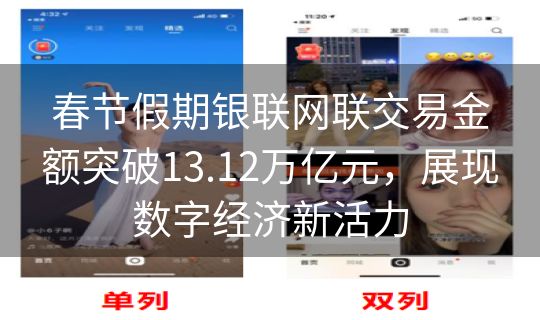 春节假期银联网联交易金额突破13.12万亿元，展现数字经济新活力